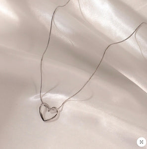 Hollow Heart Pendant Necklace