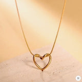 Hollow Heart Pendant Necklace