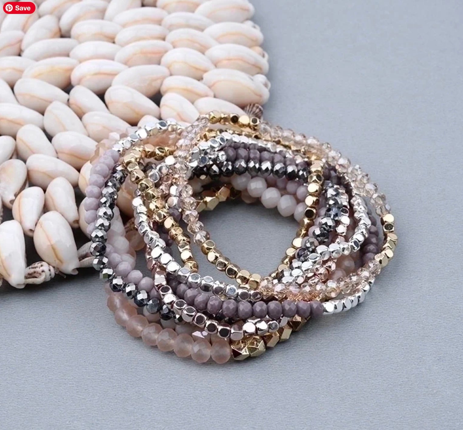 Faceted Beaded Stretch Bracelets