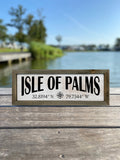 Isle of Palms GPS Coordinates Sign