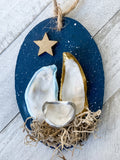 Oyster Shell Nativity Ornament