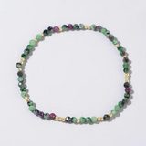 Faceted Semi Precious Stone Beaded Bracelet