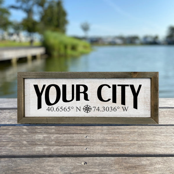 Custom GPS Coordinates Sign