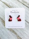 Chocolate Bunny Studs image 0