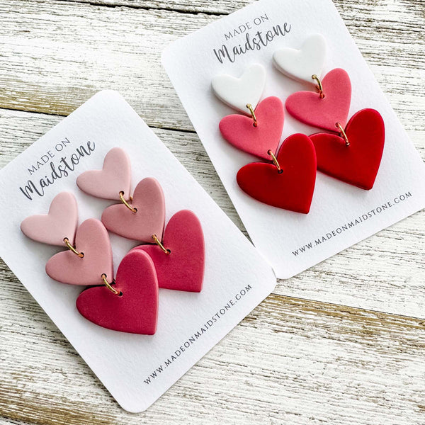 Tiered Heart Earrings image 1