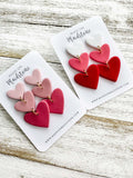 Tiered Heart Earrings image 1