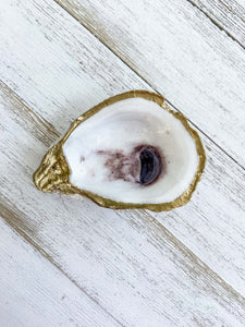 Gilded Oyster Shell Ring Dish image 2