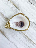 Gilded Oyster Shell Ring Dish image 2