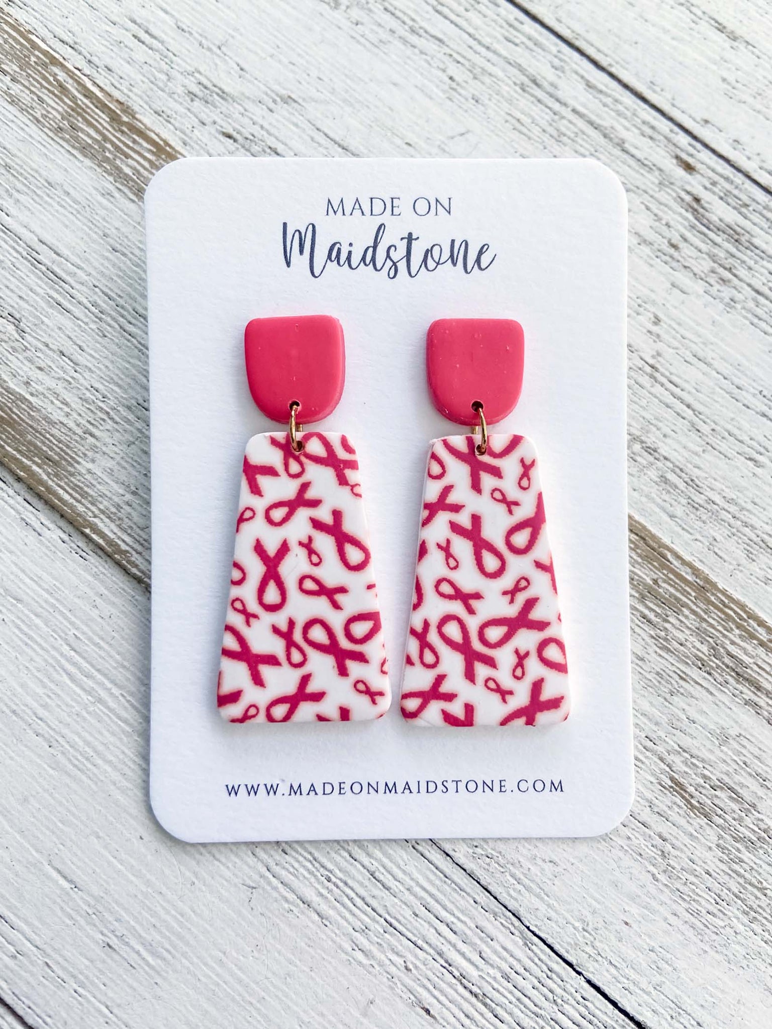 Breast Cancer Awareness Earrings image 0