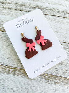 Chocolate Bunny Earrings image 1