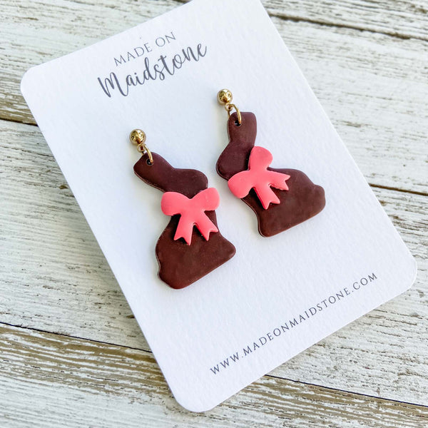 Chocolate Bunny Earrings image 1