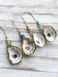 Gilded Oyster Shell Ornament - Coastal Collection image 1
