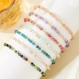 Faceted Semi Precious Stone Beaded Bracelet