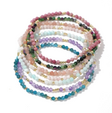 Faceted Semi Precious Stone Beaded Bracelet