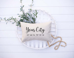 Custom GPS Coordinates Pillow Cover image 1