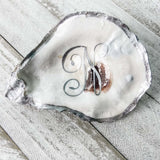 Monogrammed Oyster Shell Ring Dish image 4