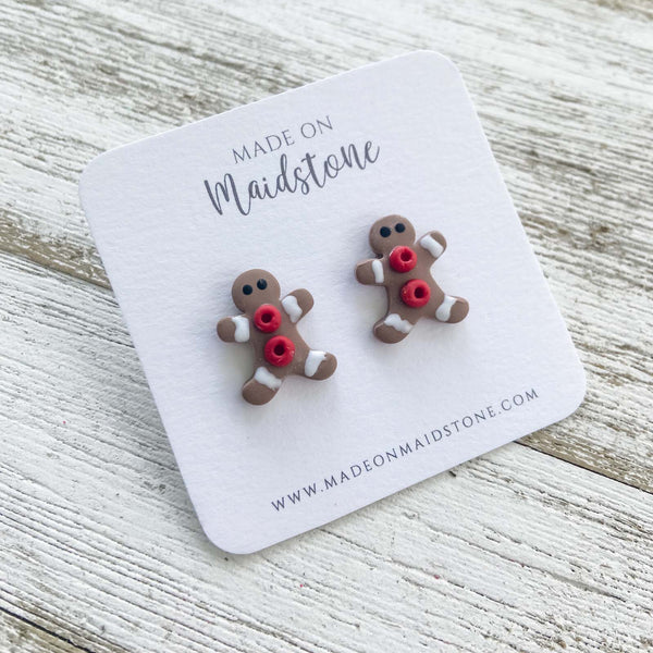 Gingerbread Man Studs image 1