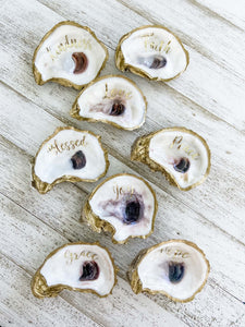 Inspirational Word Oyster Shell Ring Dish image 9
