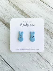 Marshmallow Bunny Studs - Blue image