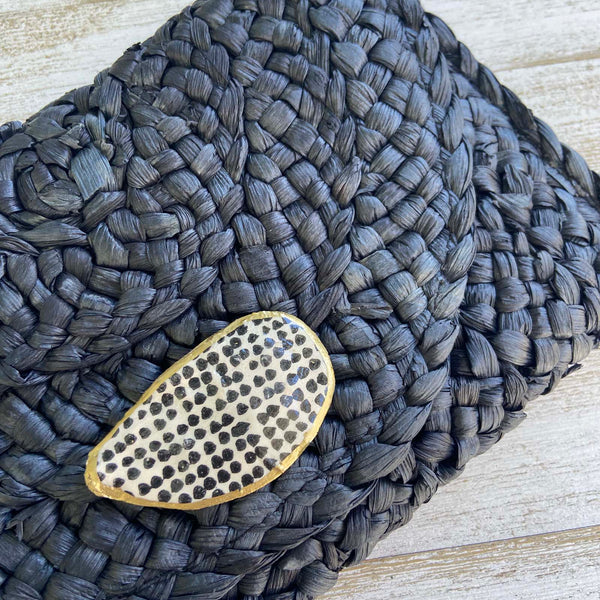 Polka Dot Oyster Shell Clutch image 1