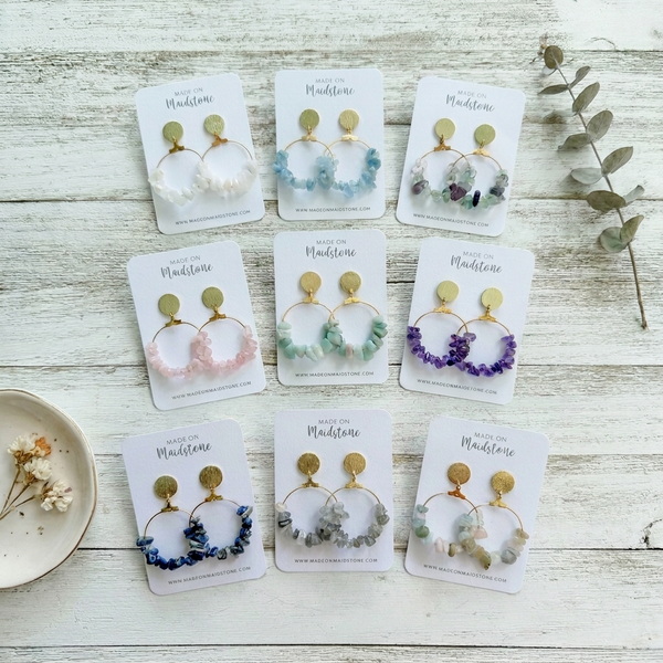 Tumbled Gemstone Earrings