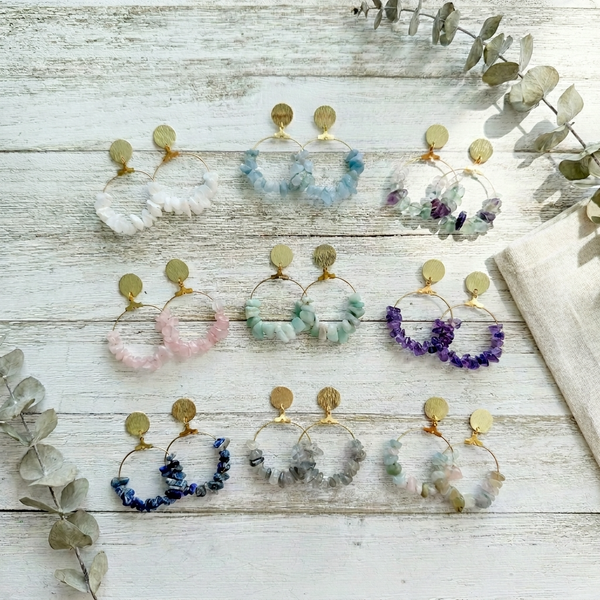 Tumbled Gemstone Earrings