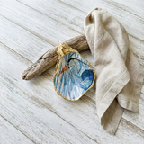 Great Blue Heron Oyster Shell Jewelry Dish