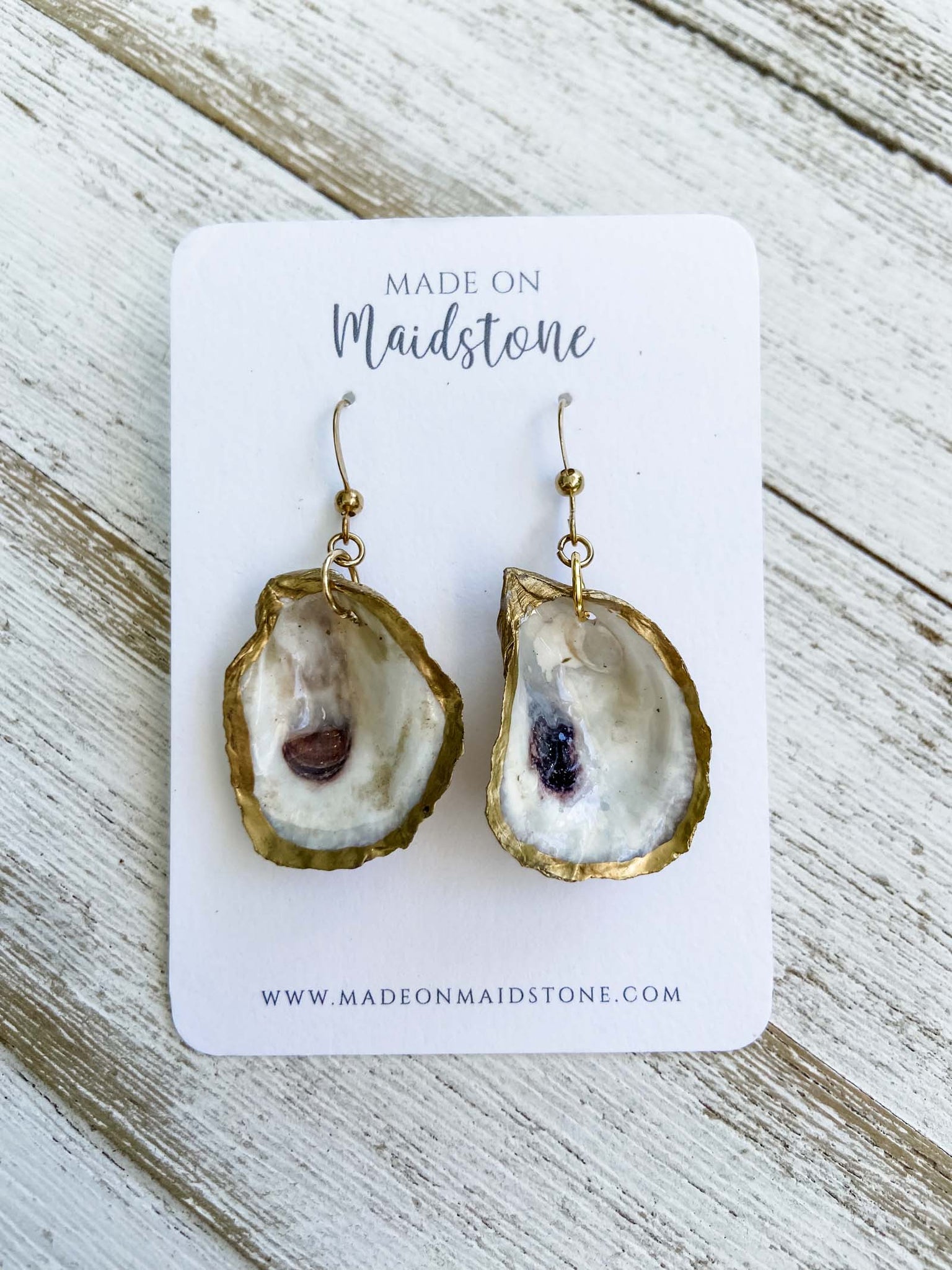 Cupped Oyster Shell Earrings image 4