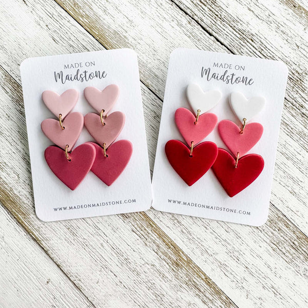 Tiered Heart Earrings image 0