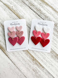 Tiered Heart Earrings image 0